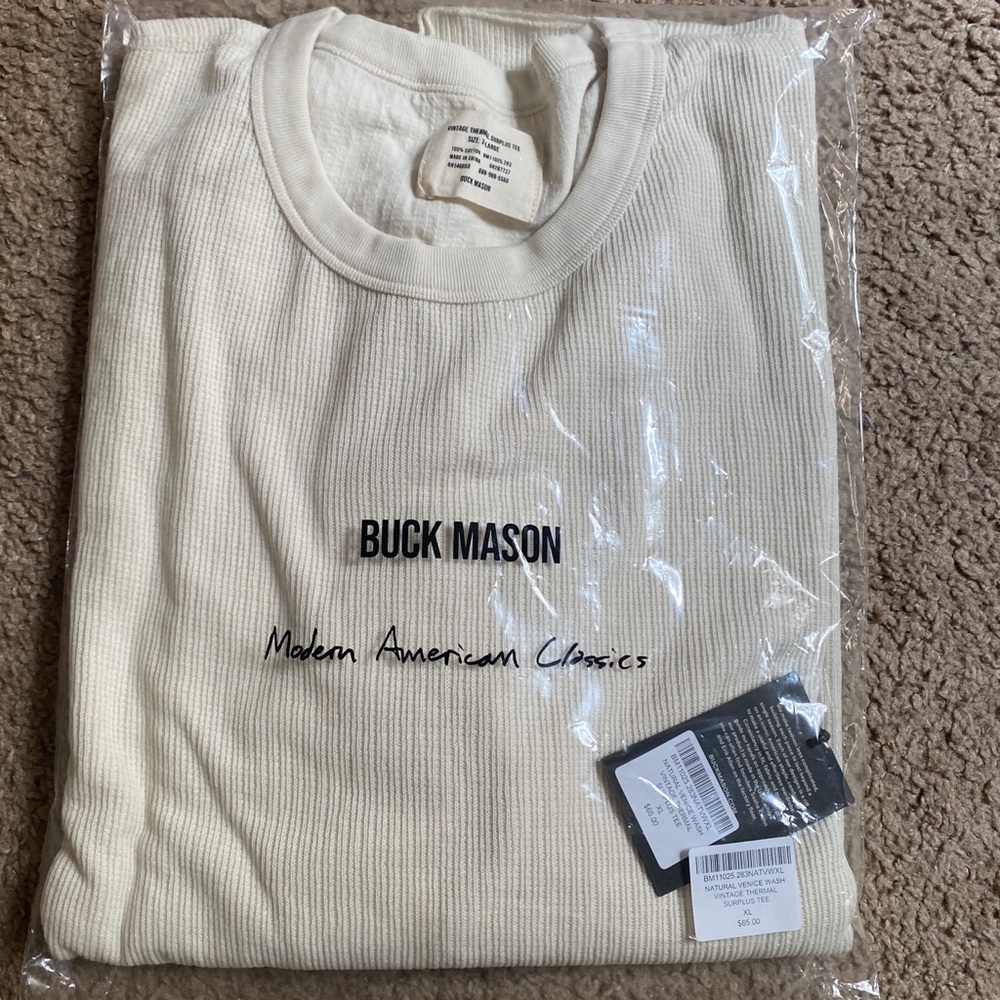 Buck Mason thermals. XL, L unworn and tagged